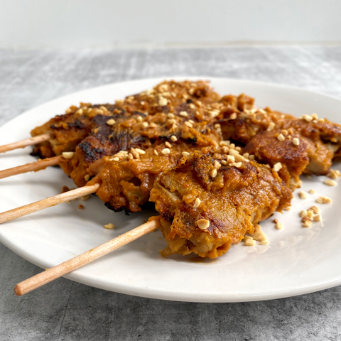 VEGAN SATAY CHICKEN KEBABS