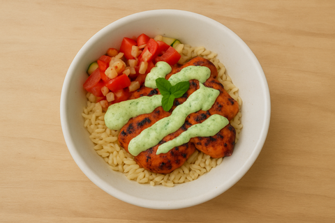 High Protein Harmless Chicken and Rice Bowl