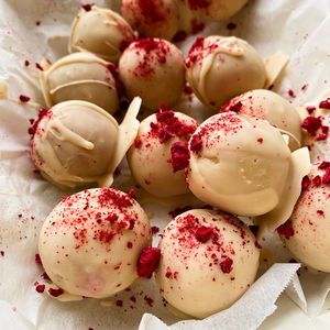 WHITE CHOCOLATE & RASPBERRY TRUFFLES