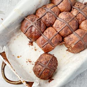 Vegan Chocolate Hot Cross Buns